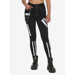 Hot Topic HT Denim Hi-Rise Super Skinny Zipper Pants Size 5